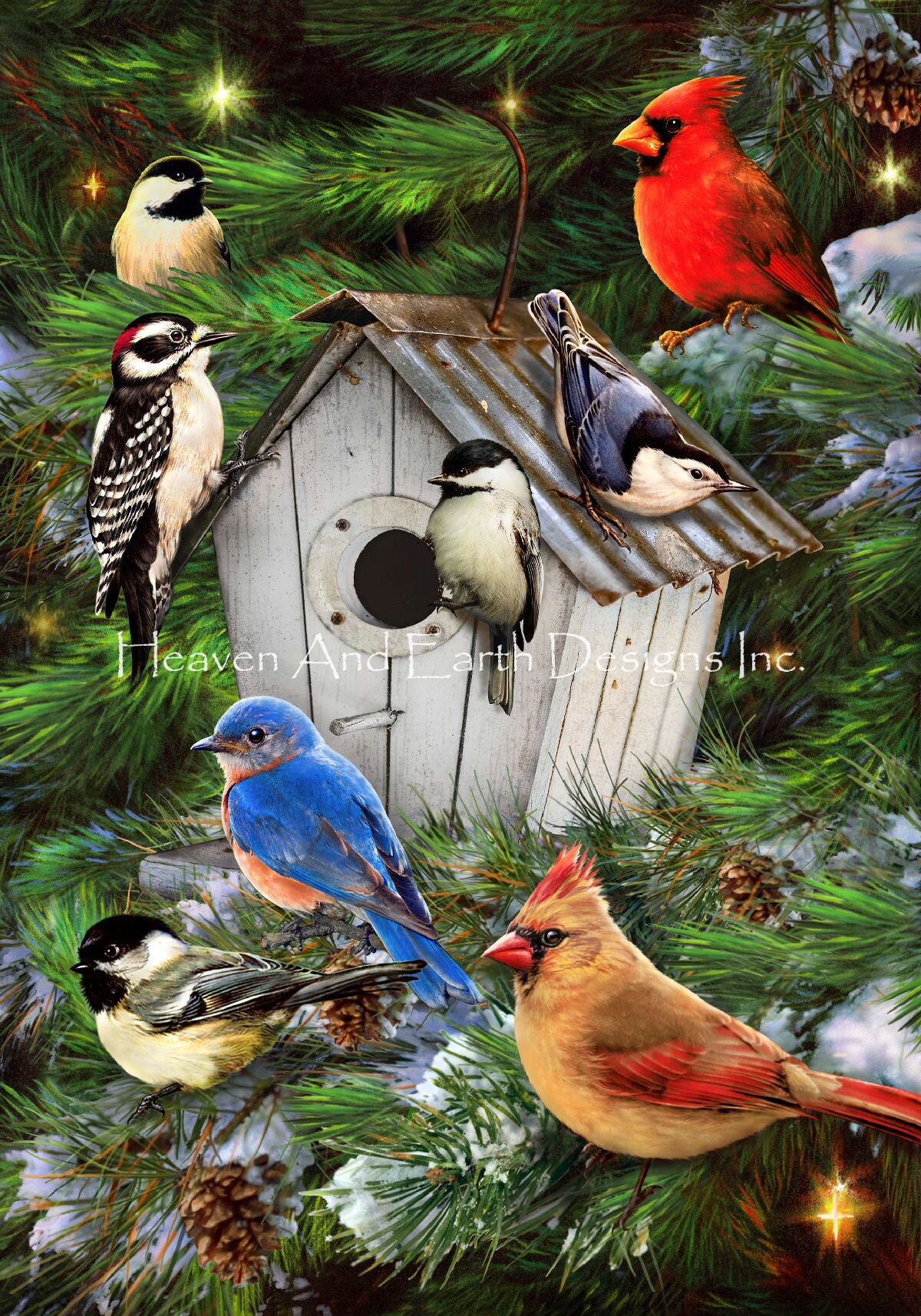 Mini Bird House & Pines 2
